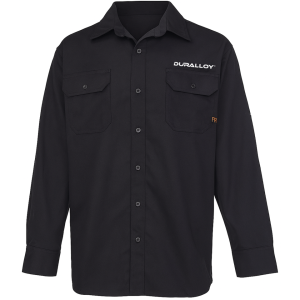 Duralloy Black FR Cotton Welding Shirt size L