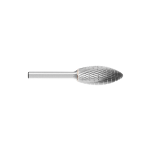 PFERD Flame Shape Burr 1/4" Shank SH-2 B MX NCC 7.9mm x 19mm x 6.35mm