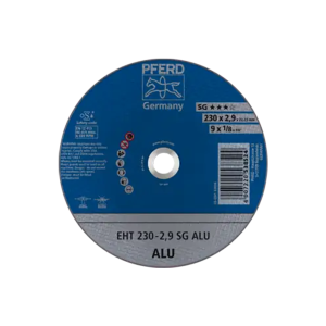 PFERD Flat Cut-Off Wheel Premium Aluminium SG-AU 230mm x 2.9mm x 22.23mm