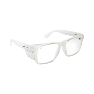Safety Glasses Frontside Clear Lens with Clear Frame