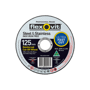 Flexovit Mega Inox Cut-Off Wheels 125mm x 1mm x 22mm (15127010 )