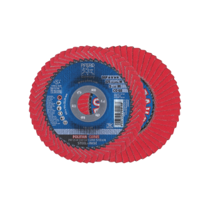 PFERD POLIFAN Ceramic Oxide Grain CO SGP Curve Steelox Flap Disc 125mm x 22.23mm