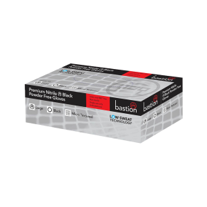 Bastion Nitrile Black Gloves S