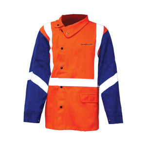 Duralloy Hi Vis Leather Sleeve Jacket M