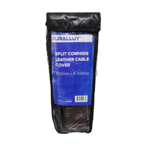 Duralloy Split Cowhide Leather Cable Cover 10cm x 8m