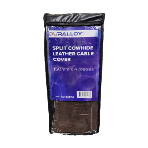 Duralloy Split Cowhide Leather Cable Cover 15cm x 4m