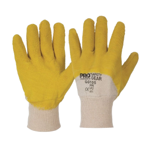 Pro Choice Latex Yellow Glass Gripper Gloves
