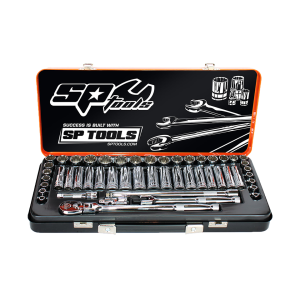 SP Tools 3/8"Dr Socket Set - 6pt & 12pt Metric/SAE - 50 Pieces