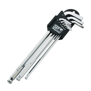SP Tools Magnetic Ball Drive Hex Key Set - Metric Chrome - 9 Pieces