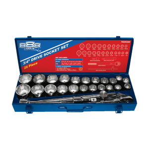 SP Tools 888 Series 3/4"Dr Socket Set - 12pt Metric/SAE - 26 Piece